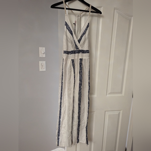 Women's summer linen romper - Picture 2 of 3